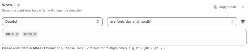 Are Multiple Day Month