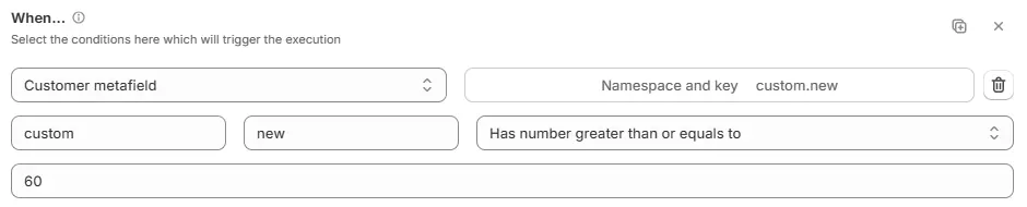 Customer Metafield Greater Value