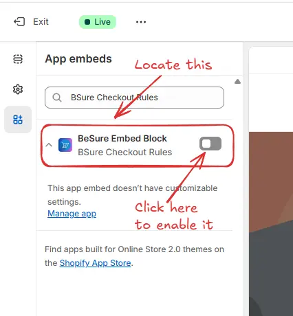 Locate And Enable Block