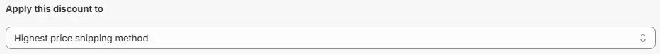 Highest price shipping method